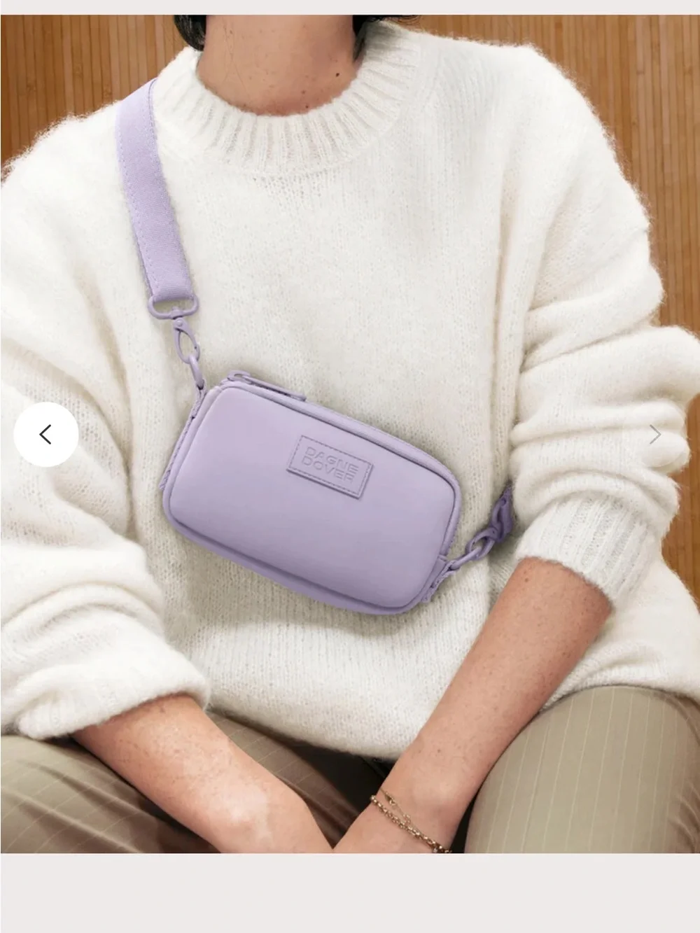 Dagne Dover Mauve Brown Belt Bag with Adjustable Strap